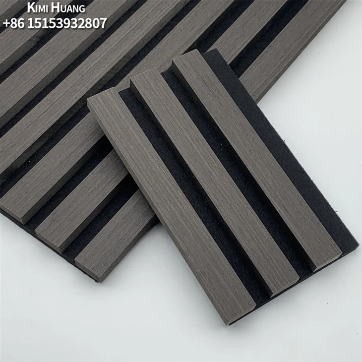 Acoustic MDF Slatted Wall Panelings Home Interior